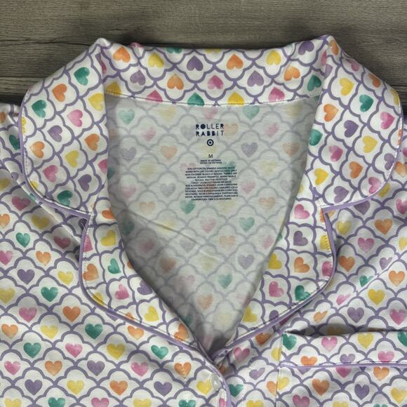 NWT Roller Rabbit x Target Hearts Short Sleeves Shorts Pajamas Set sz Medium - Picture 3 of 6